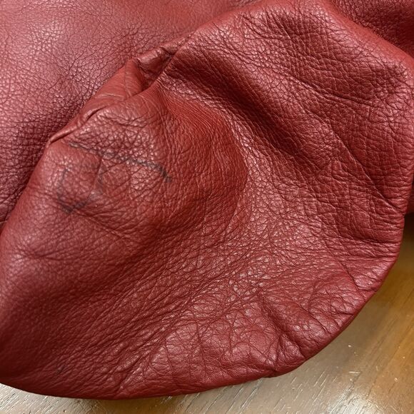 J.Jill Leather Hobo Slouch Tie Knot Large Red Handbag - Picture 16 of 16